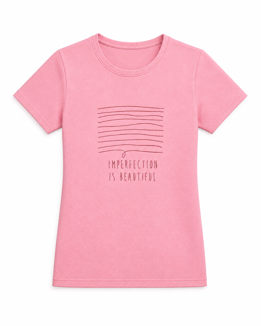 Women's Textured Co-ord Set - Pink with Inspirational Message