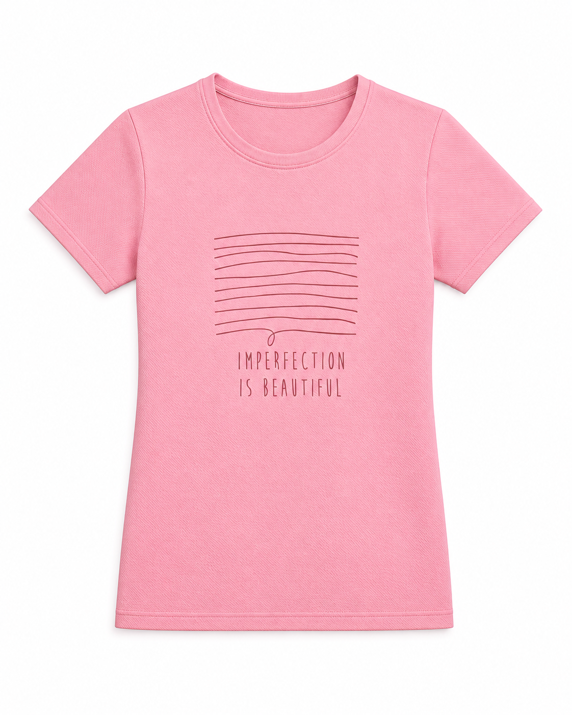 Women's Textured Co-ord Set - Pink with Inspirational Message