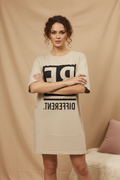Beige BE DIFFERENT - hand on stomach