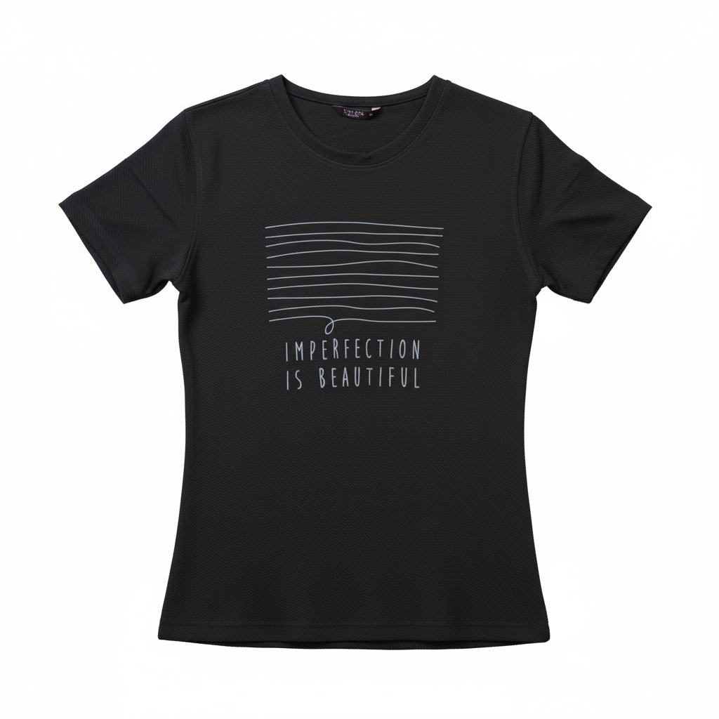 Black Textured T-Shirt