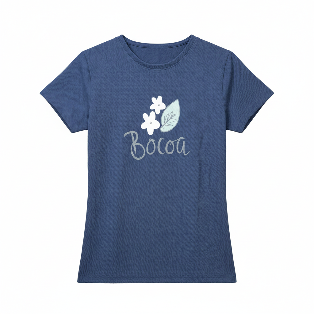 Navy Blue Textured T-Shirt