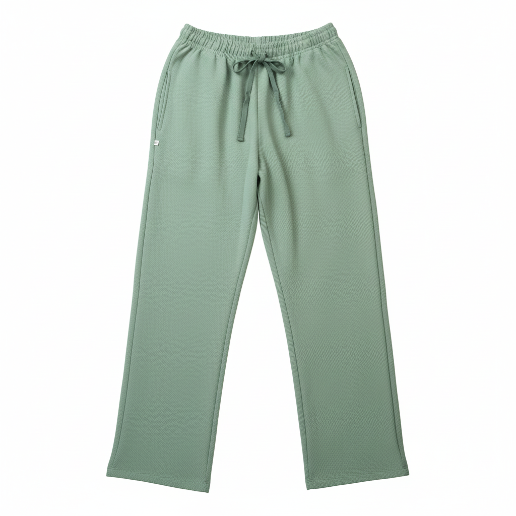 Professional photo of mint green lounge pants